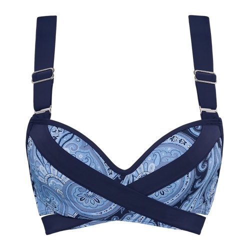 Marlies Dekkers Badmode Cache Coeur blauw/print push up bikinitop