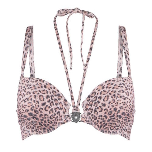 LingaDore Beach  Pink Leopard roze/print voorgevormde bikinitop