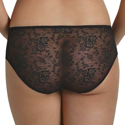 Rosa Faia Fleur zwart slip