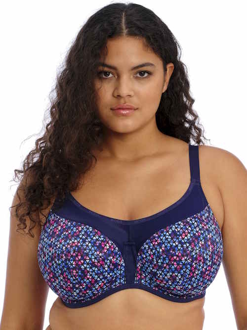 Elomi Energise marine blauw/print sport bh