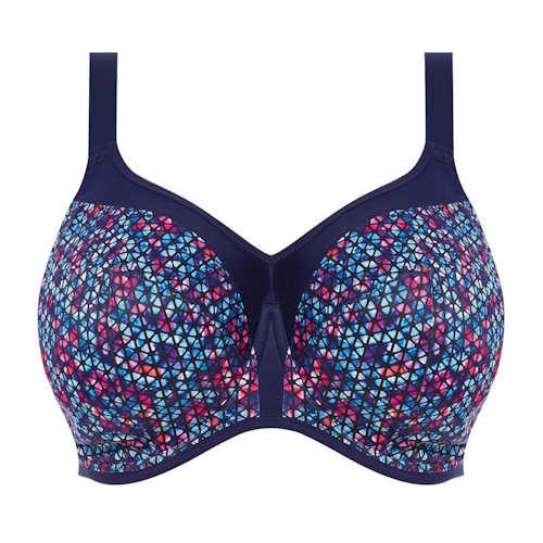 Elomi Energise marine blauw/print sport bh