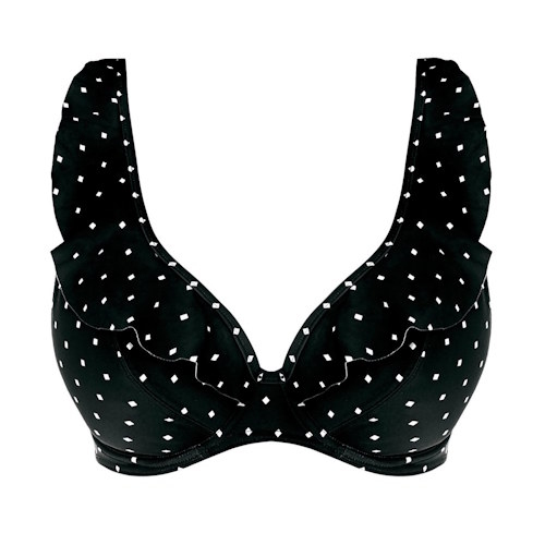 Freya Swim Jewel Cove zwart/print soft-cup bikinitop