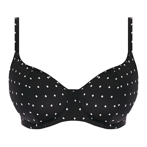 Freya Swim Jewel Cove zwart/print voorgevormde bikinitop