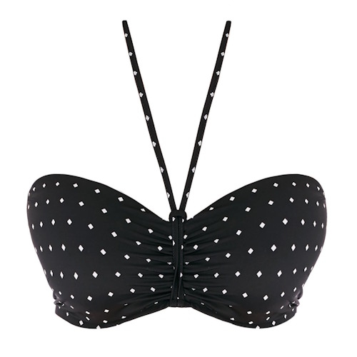 Freya Swim Jewel Cove zwart/print voorgevormde bikinitop