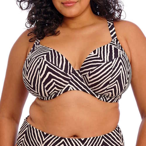 Elomi Swim Fiji Falls zwart/wit soft-cup bikinitop