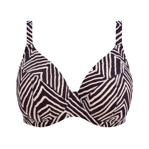 Elomi Swim Fiji Falls zwart/wit soft-cup bikinitop