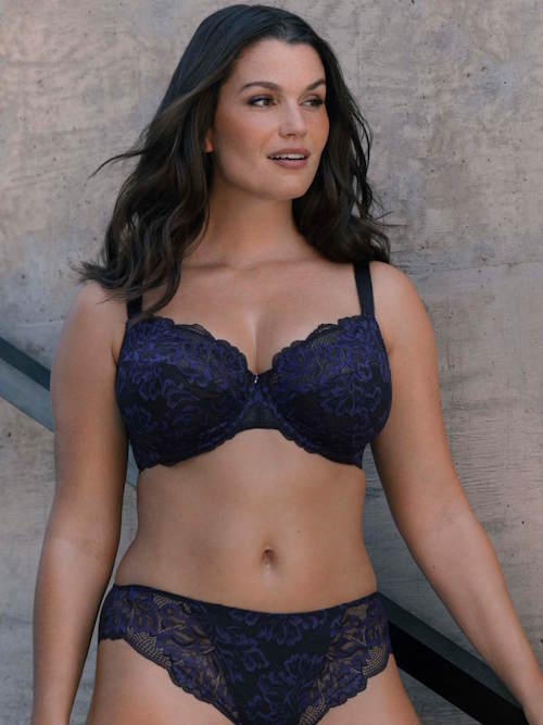 Fantasie Lingerie Emmaline zwart/blauw niet voorgevormde bh