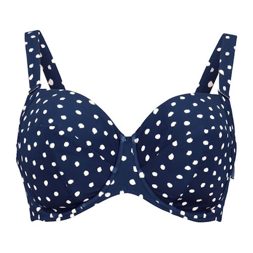 Rosa Faia Badmode Luna blauw/wit soft-cup bikinitop