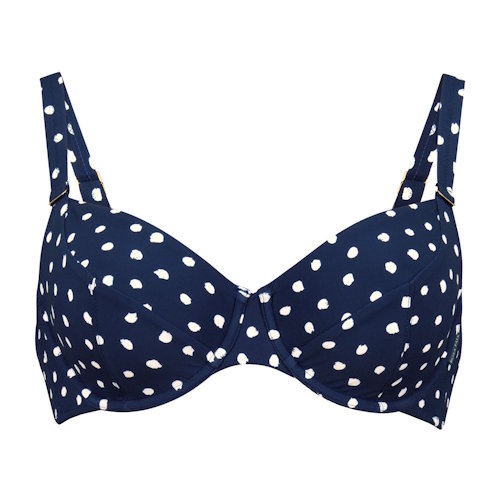 Rosa Faia Badmode Luna blauw/wit soft-cup bikinitop