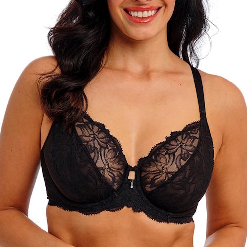 Wacoal Lingerie Abellia zwart niet voorgevormde bh