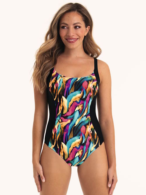 Anita Badmode Mette zwart/print badpak