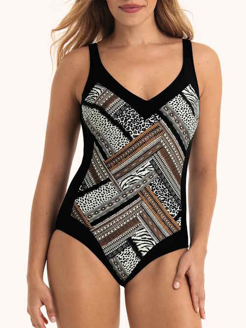 Anita Badmode Sidonia zwart/print badpak