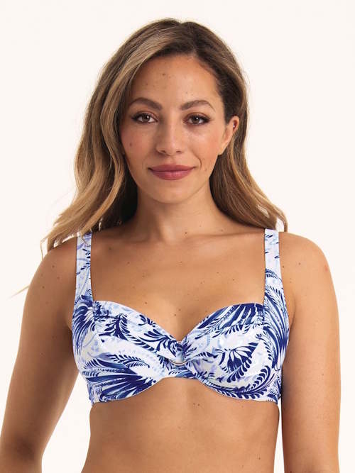 Anita Badmode Hermine wit/blauw soft-cup bikinitop