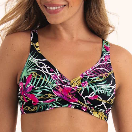 Anita Badmode Ottillie zwart/print soft-cup bikinitop