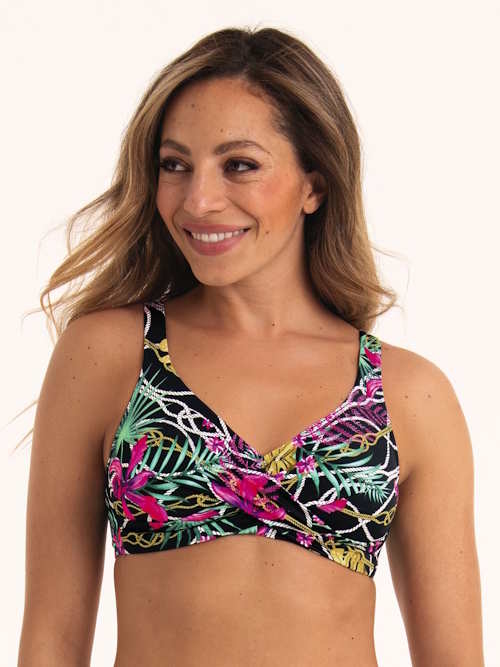 Anita Badmode Ottillie zwart/print soft-cup bikinitop
