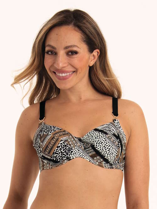 Anita Badmode Smilla zwart/print soft-cup bikinitop