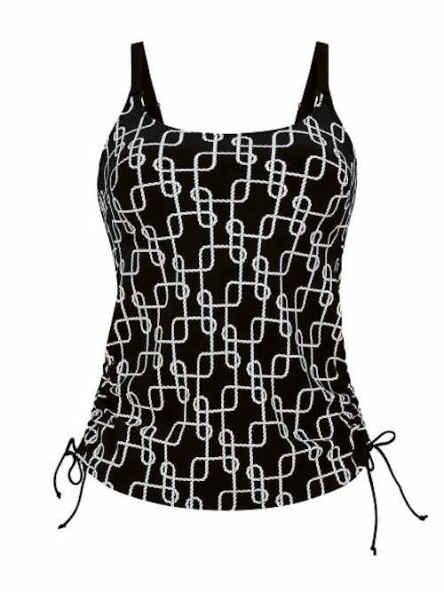 Anita Badmode Yara zwart/wit tankini top