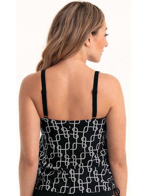 Anita Badmode Yara zwart/wit tankini top