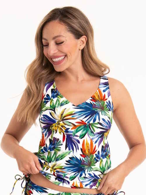 Anita Badmode Illy wit/print tankini top