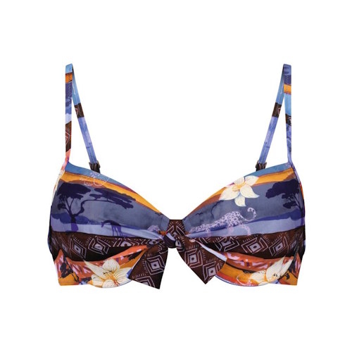 Rosa Faia Badmode Eleonore blauw voorgevormde bikinitop