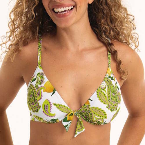 Rosa Faia Badmode Elsie wit/print voorgevormde bikinitop