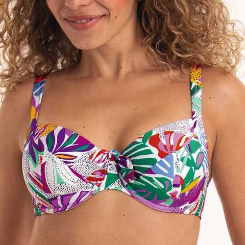 Rosa Faia Badmode Luna wit/print soft-cup bikinitop
