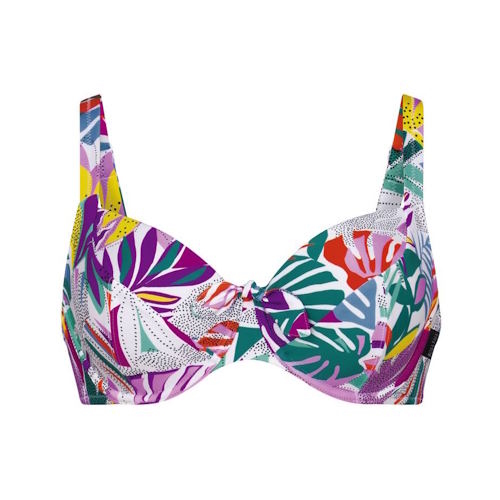 Rosa Faia Badmode Luna wit/print soft-cup bikinitop