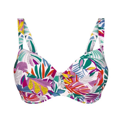 Rosa Faia Badmode Luna wit/print soft-cup bikinitop