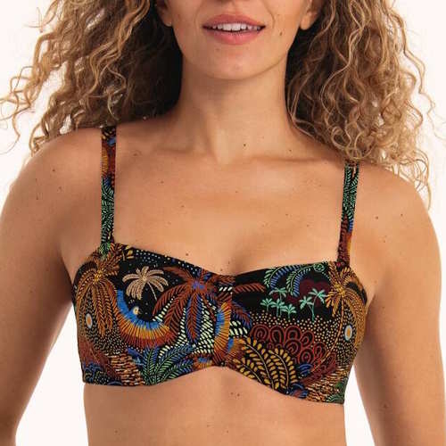 Rosa Faia Badmode Ella zwart/print soft-cup bikinitop