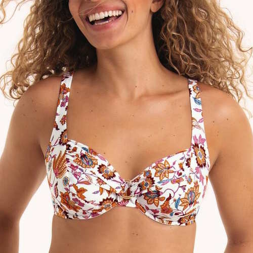 Rosa Faia Badmode Hermine wit/print soft-cup bikinitop