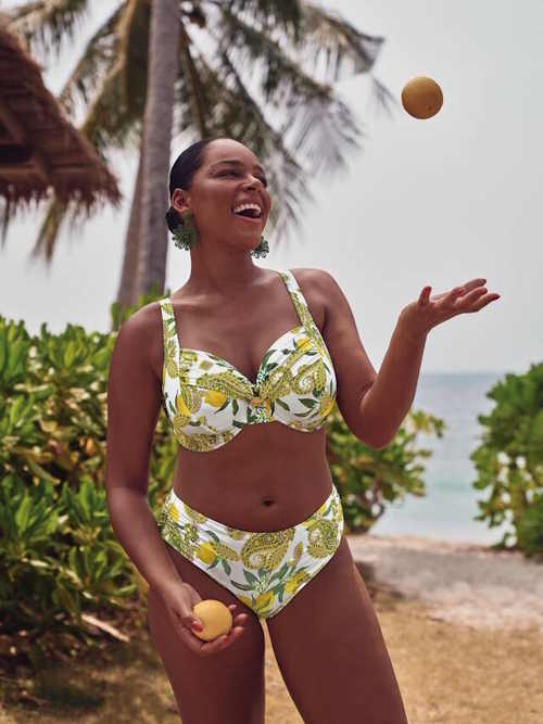Rosa Faia Badmode Hermine wit/print soft-cup bikinitop