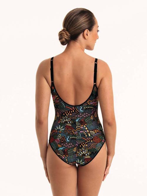 Anita Care Olinda zwart/print prothese badpak
