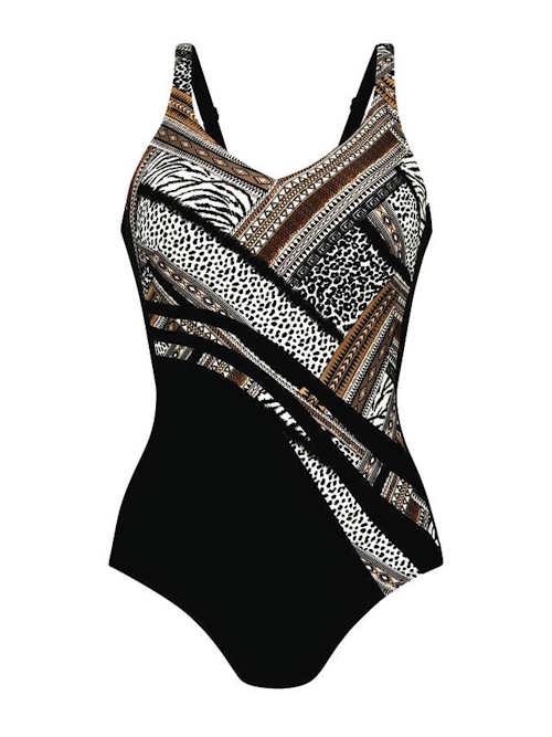 Anita Care Dirban zwart/print prothese badpak