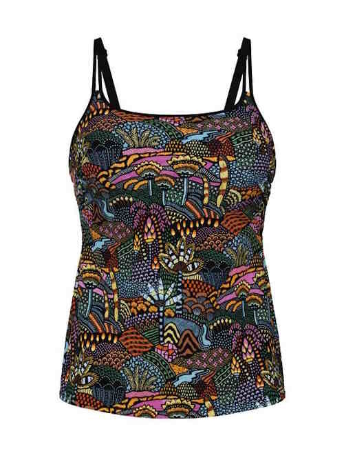 Anita Care Rimini zwart/print prothese tankini