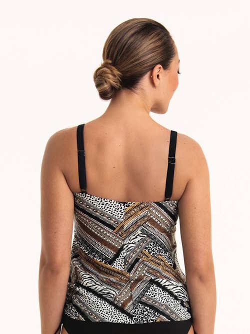 Anita Care Latina zwart/print prothese tankini
