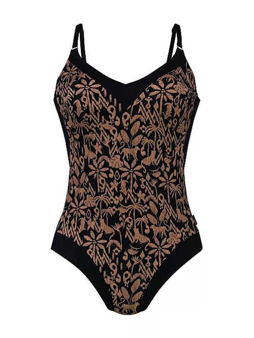 Rosa Faia Badmode Mabela zwart/print badpak