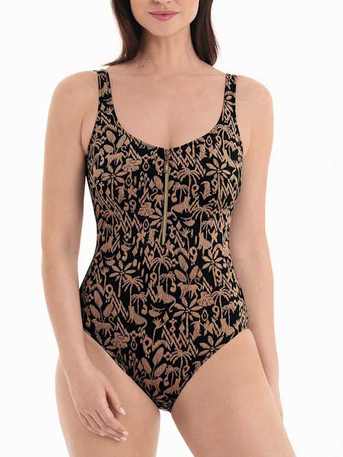 Rosa Faia Badmode Elouise zwart/print badpak