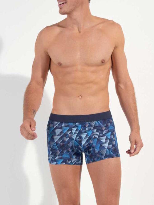 HOM Mekong blauw/print boxershort