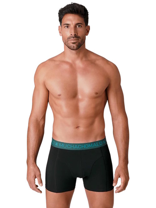 Muchachomalo Basic zwart/blauw katoenen boxershort