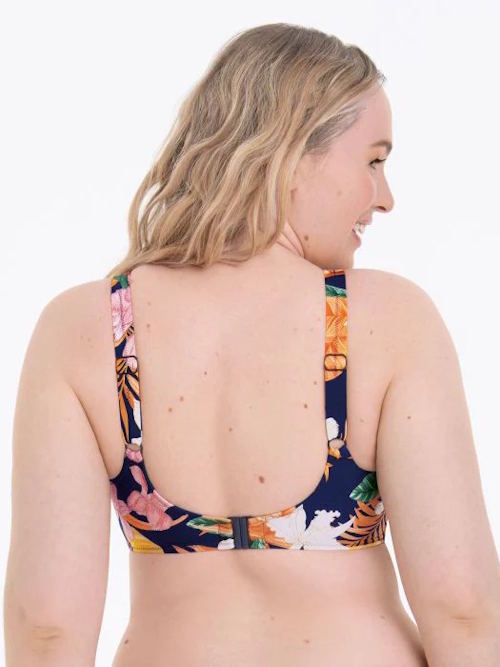 Rosa Faia Badmode Luna blauw/print prothese bikinitop