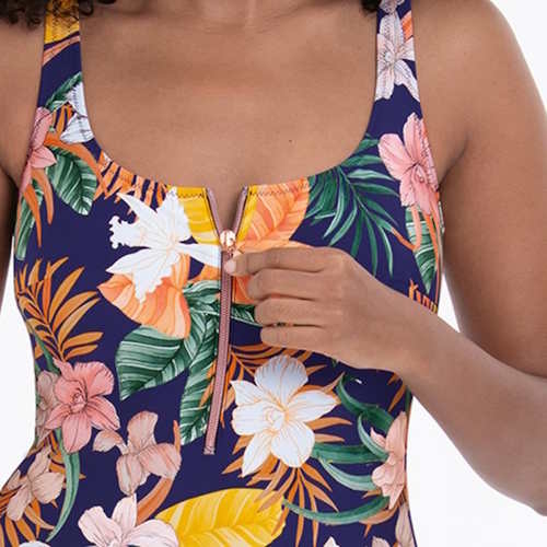 Rosa Faia Badmode Elouise blauw/print badpak