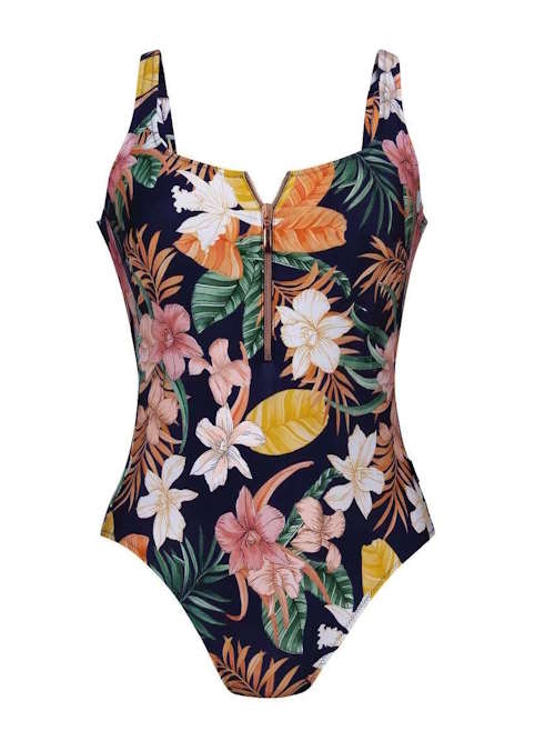 Rosa Faia Badmode Elouise blauw/print badpak