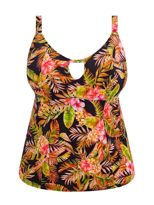 Elomi Swim Tiger Valley zwart tankini top