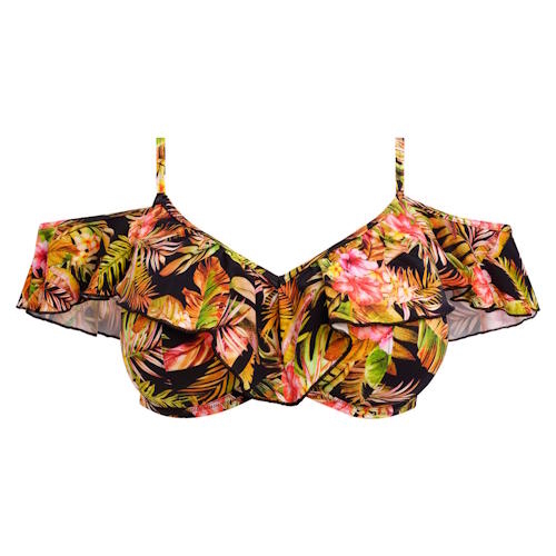 Elomi Swim Tiger Valley zwart soft-cup bikinitop