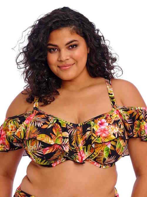 Elomi Swim Tiger Valley zwart soft-cup bikinitop