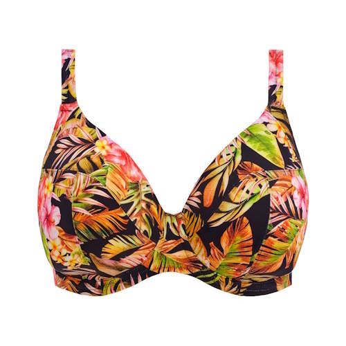 Elomi Swim Tiger Valley zwart soft-cup bikinitop