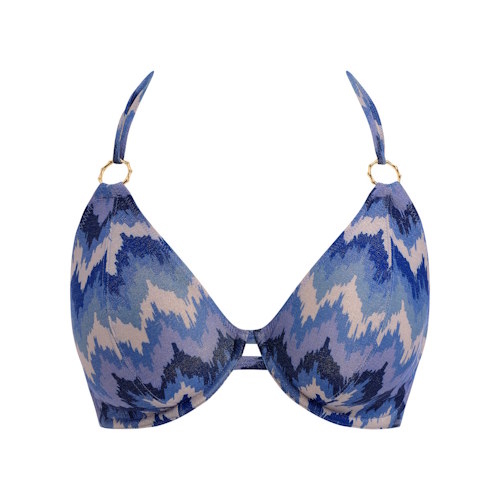 Freya Swim Arizona Wave blauw/print soft-cup bikinitop