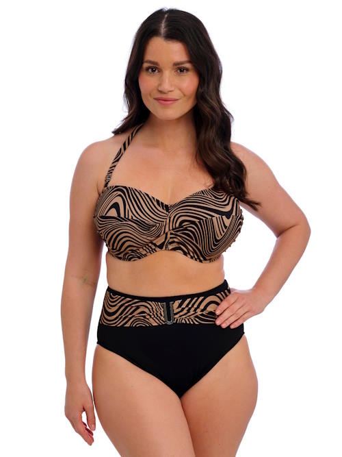 Fantasie Swim Pemba Island zwart/bruin soft-cup bikinitop