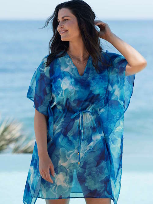 Fantasie Swim Saunton Sands blauw kaftan
