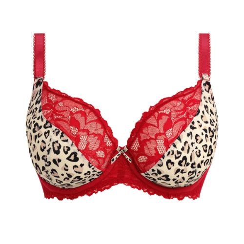Freya Cherish Me rood/wit niet voorgevormde bh